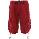 S.A.S.C.O. Trading Inc. - Men's Belted Snap Button Cargo Shorts - Red - V.I.M. - 4