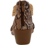 Italina By Summerrio - Women's Snake Print Glade Wedges - Carmel - V.I.M. - 4