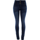 Pasion - Women's 4 Button High waist pants - Blue - V.I.M. - 1