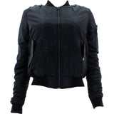 Red Fox - Women's Solid Bomber Orange Lining Jackets - Black - V.I.M. - 1