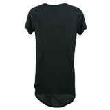 Freeze - Women's Solid Short Sleeves Scallop Bottom HI LO Shirt - Black - V.I.M. - 2