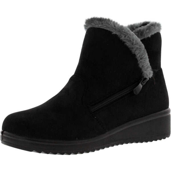 Golden Road - Women's Zipper Fur Booties - Black - V.I.M. - 1