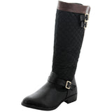 First Sight - Women's Fabric Quilted Boots - Black/Brown - V.I.M.