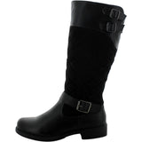 First Sight - Women's Quilted 2 Buckle Boots - Black - V.I.M. - 2