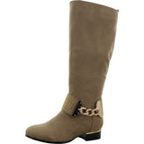 Italina - Women's Big Buckle Riding Boots - Taupe - V.I.M. - 1