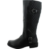 First Sight - Women's Quilted 2 Buckle Boots - Black - V.I.M. - 2