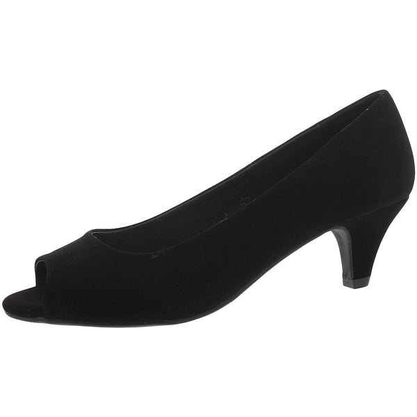 City Classified - Women's Open Toe Heel Dress Shoes - Black - V.I.M. - 1