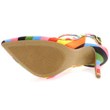 Wild Diva Lounge - Women's Studded Pumps - Rainbow/Multi - V.I.M. - 4