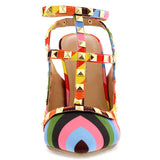 Wild Diva Lounge - Women's Studded Pumps - Rainbow/Multi - V.I.M. - 3