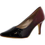 Forever - Women's 2 Tone Pointy Dress Shoes - Wine - V.I.M. - 1