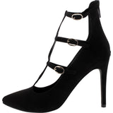 Breckelles - Women's 3 Straps Pointy Heel Dress Shoes - Black - V.I.M. - 2