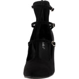 Breckelles - Women's 3 Straps Pointy Heel Dress Shoes - Black - V.I.M. - 3