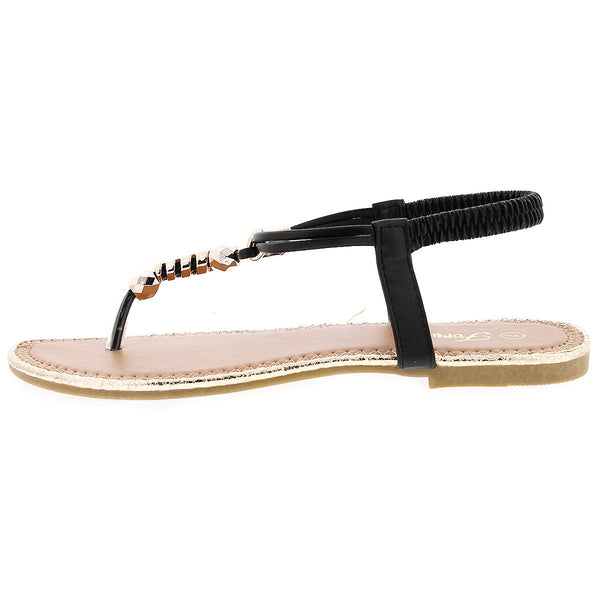 Forever - Women's T Strap Sandals - Black - V.I.M.