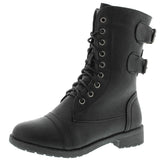 Lucky Top - Girl's Two Buckles Ridding Boots - Black - V.I.M. - 1