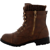 Lucky Top - Girls Sweater Top Booties - Brown - V.I.M. - 2