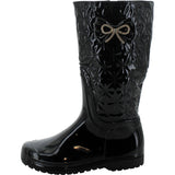 Lucky Top - Girls Bow Fashion Rain Boots - Black - V.I.M. - 2