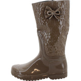 Lucky Top - Girls Bow Fashion Rain Boots - Khaki - V.I.M. - 2
