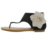 I Love Yo Kids - Junior's Karylle Flower Sandal - Black - V.I.M. - 2