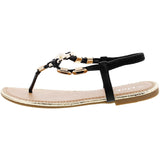 Link - Junior's Round Pearl Sandals - Black - V.I.M. - 2