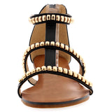 Link - Junior's Studded Gladie Sandals - Black - V.I.M. - 3