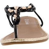 Link - Junior's Chain T-Strap Sandals - Black - V.I.M. - 3